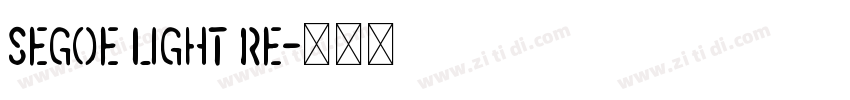 Segoe Light Re字体转换